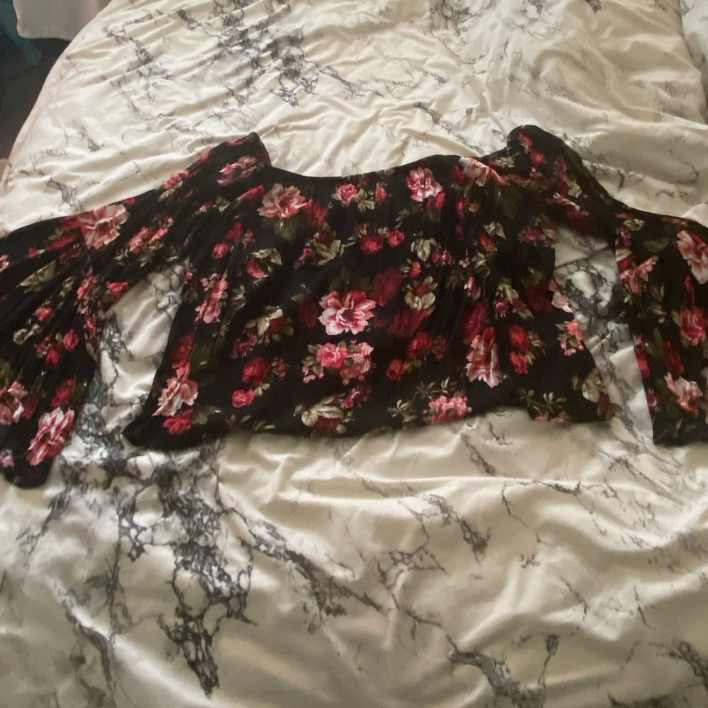 Charlotte Russe floral off the shoulder top